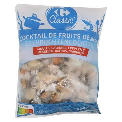 Carrefour Classic Mussels Calamari And Shrimps Seafood Cocktail 500g