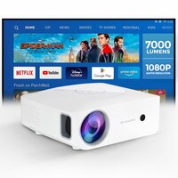 7000lms Mini 4K Projector Android 9.0 BT Video Proyector 5000+ Apps Netflix  HDMI 