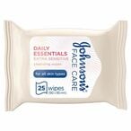 Buy Johnsons Cleansing Wipes Daily Essentials Extra-Sensitive All Skin Types 25 Counts in Kuwait