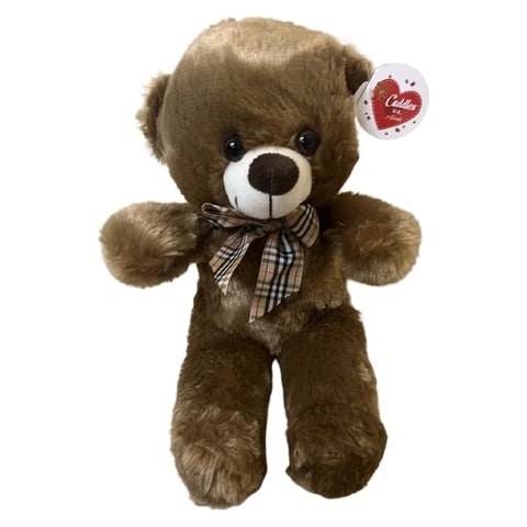 Cuddles Teddy Bear With Silk Bow Tie Multicolour 50cm