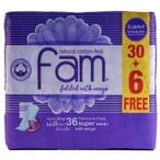 Buy Fam Feminine Pads Super With Wings 30 Pieces in Kuwait