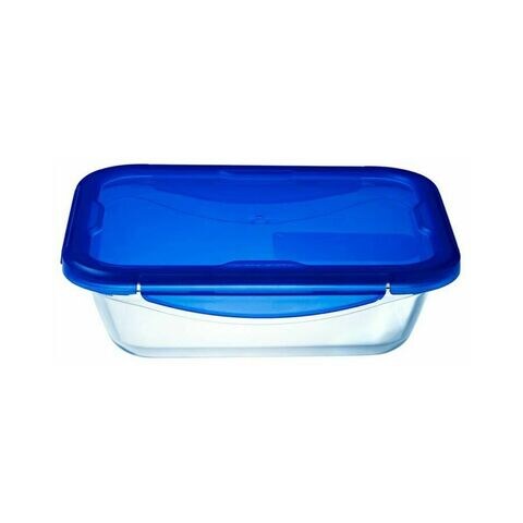 Pyrex Cook and Go Rectangular Food Container with Lid Clear 800ml