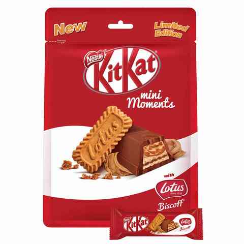 Nestle KitKat Mini Moments Lotus Chocolate Pouch 122.5g