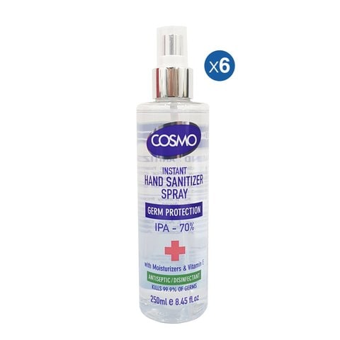 Cosmo Instant Hand Sanitizer Spray, 250ml x 6 Pack