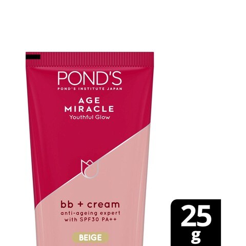 Pond&#39;s Age Miracle Bb Cream With Retinol C Complex Beige 30X Skin Renewal And 24 Hour Wrinkle Correcting Glow 25g