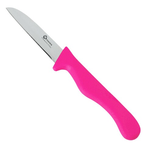 سكين بيزك من ميتالتكس مثالي لتقطيع اللحم إلى مكعبات لفرم الأعشاب ناعما. الشفرة الحادة مصنوعة من فولاذ الكربون عالي الجودة وتتميز الشفرة بطبقة غير لاصقة. مقبض ناعم الملمس يجعل هذه المجموعة من السكاكين مريحة في الاستخدام.