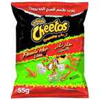 Buy Cheetos Crunchy Flamin Hot Lime Cheese Flavored Snacks 55g in Kuwait