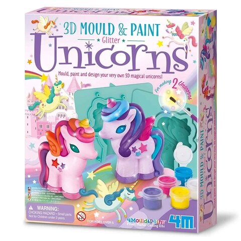 4M Mould &amp; Paint Glitter Unicorns