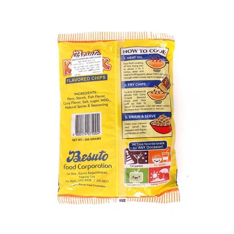 Buy Besuto Kropek Prawn Crackers Fish & Curry 500g Online