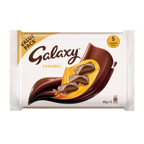 Buy Galaxy chocolate caramel 40 g x 5 Online - Shop Food Cupboard on