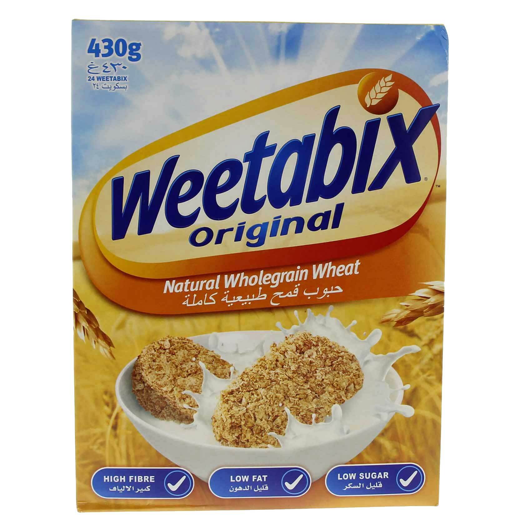 Buy Weetabix Original Natural Wholegrain Wheat Cereal 430g Online