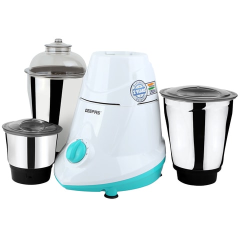 Geepas Gsb5080 Mixer Grinder With 3 Stainless Steel Jars