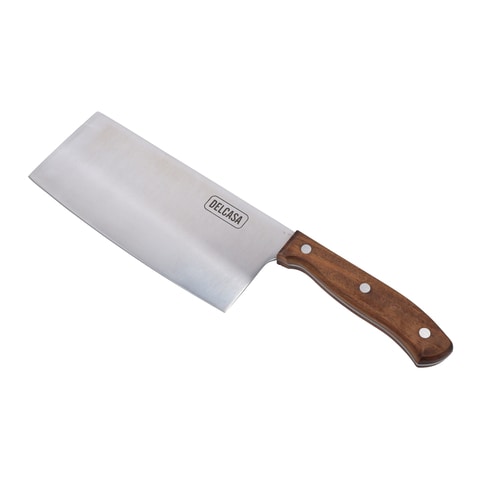 Delcasa 7.5&quot; Cleaver Knife, Stainless Steel, Dc2076, Walnut Wood Handle, Sharp Blade, Rust-Resistant, Durable &amp; Strong, Knife For Cutting Vegetables, Meat, Fruits