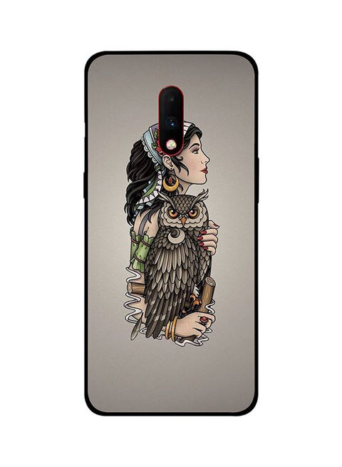 Theodor - Protective Case Cover For Oneplus 7 Girl With Owl