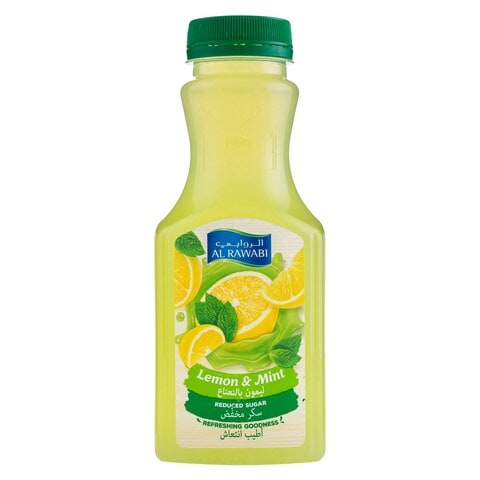 Al Rawabi Reduced Sugar Lemon And Mint Juice 350ml