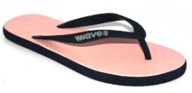 Waves Two Tone Ladies Slipper Pink Color Size 04