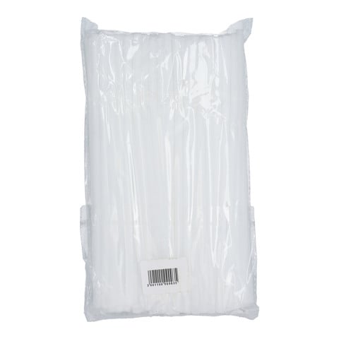 White Plastic Straw 100 pcs