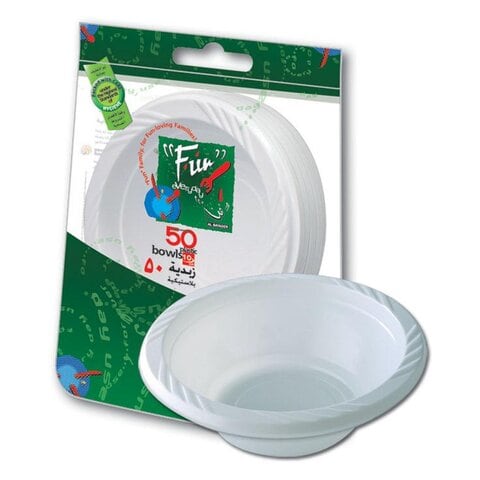 Fun Everyday Disposable Bowl 10cm White 50 PCS