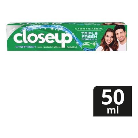 Closeup Triple Fresh Formula Gel Toothpaste Menthol Fresh 50ml