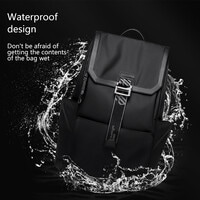 Arctic Hunter Stylish Backpack Water Repellant Anti Theft Laptop Shoulder Bag with Built in USB Earphone Port Premium Travel College Daypack B00428 Black