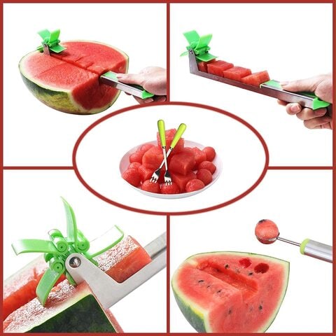 Nstar watermelon slicer cutter stainless steel Melon Fruit Slicer, watermelon cubes slicer Fruit slicer Tool Kitchen Gadgets for cutting water melon