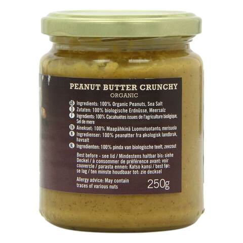 Biona Organic Peanut Butter Crunchy Salted 250g