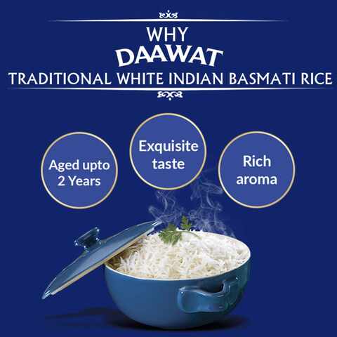 Daawat Traditional White Indian Basmati Rice 1kg