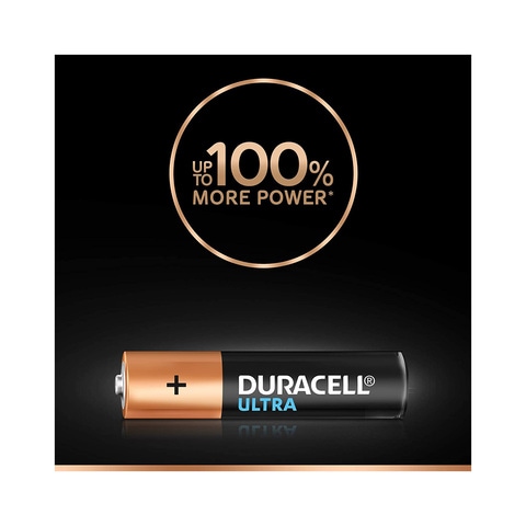 Duracell Ultra AAA Alkaline Battery 1.5V Black 4 count