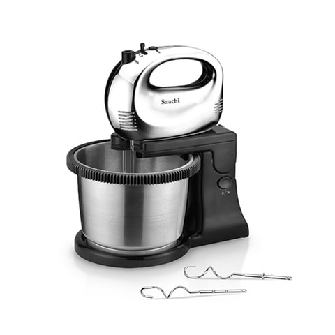 Saachi Hand Mixer NL-HM-4157CB-BK With Stainless Steel Bowl