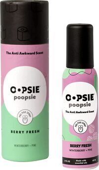 Aromar Oopsie Poopsie Pre-Poo Toilet Spray, Discreet &amp; Portable Original Odor Deodorizer Scents. 2Oz Bottle - Berry Fresh