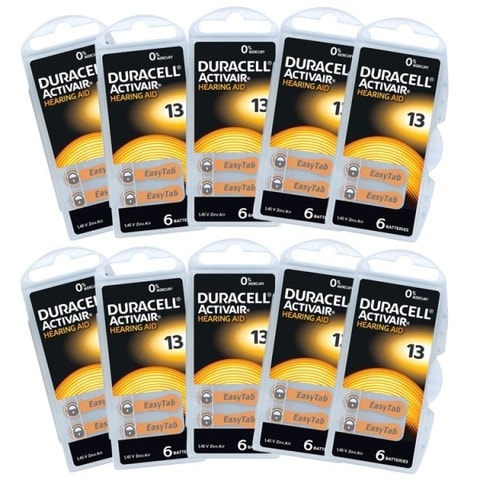 Duracell Activair Hearing Aid Batteries Size 13 - 60 Batteries