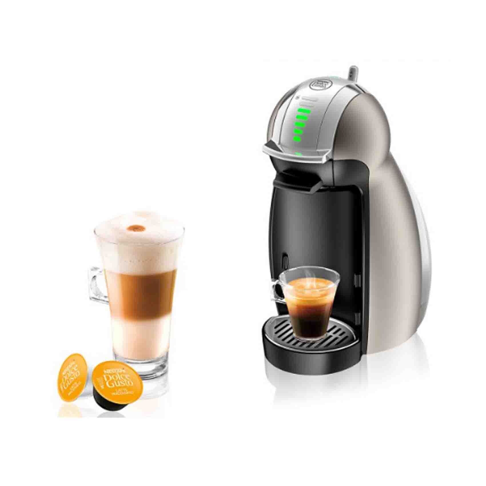 Best Buy: DeLonghi Nescafe Dolce Gusto Genio Single-Serve Coffeemaker  Titanium/Black EDG455T