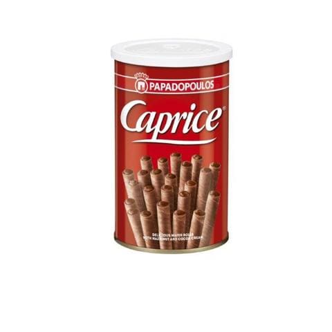 Papodopoulos Caprice Wafer Rolls With Hazelnut &amp; Cocoa Cream 250g