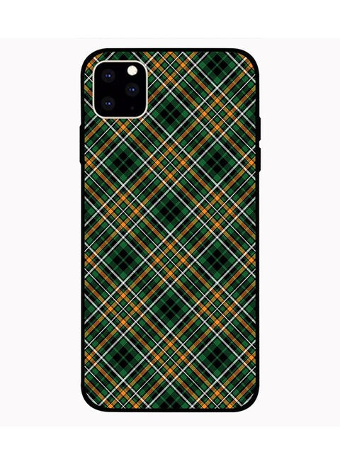 Theodor - Protective Case Cover For Apple iPhone 11 Pro Max Dark Green &amp; Yellow Cloth