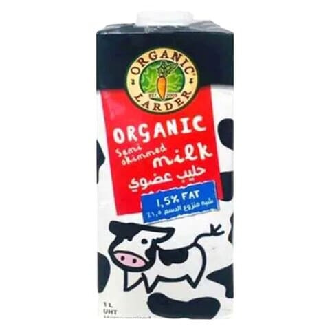 Organic Larder Semi Skimmed Milk 1L