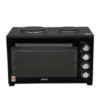 Nobel Electric Oven Black 45 Litre Convection Fan 2 Hot Plate Rotisserie NEO50HP