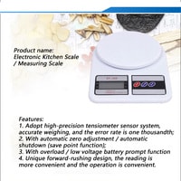 Generic Sf400 Kitchen Scale Household High Precision Baking Scale Medicinal Food Accessories Electronic Scale Weight Scale 10kg White