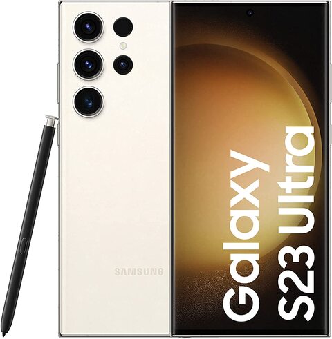 Samsung Galaxy S23 Ultra Dual SIM, 12GB RAM, 512GB, 5G, Cream, (UAE/TRA Version)