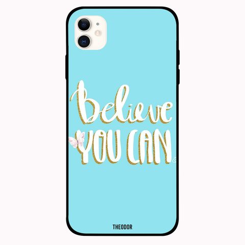 Theodor - Apple iPhone 12 6.1 inch Case Believe You Can Flexible Silicone