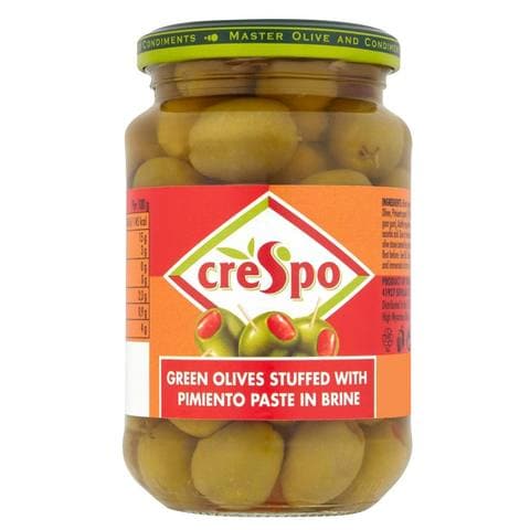 Crespo Green Olives Stuffed With Pimento Paste In Brine 200g