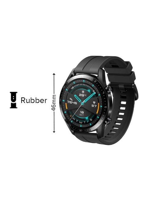 Buy Huawei Watch GT2, 46mm, Stainless Steel, Fluoroelastomer Strap, Matte  Black Online Shop Smartphones, Tablets  Wearables on Carrefour UAE