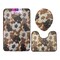 Aworky Toilet Set 3 Pc Soft Flower