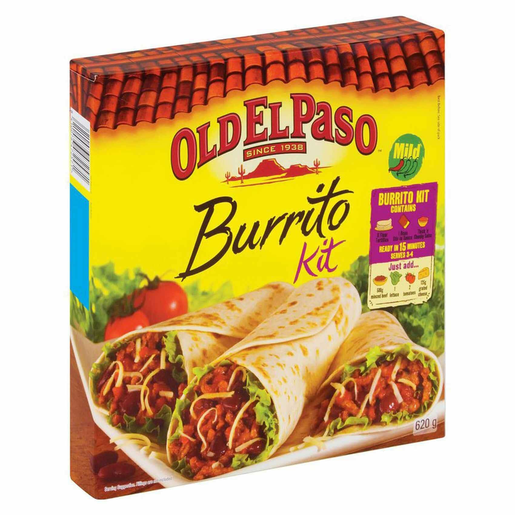 Buy Old El Paso Burrito Dinner Kit 620g Online - Shop Food Cupboard on