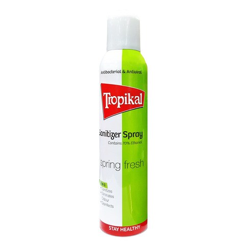 Tropikal Antibacterial And Antiviral Spring Fresh Sanitizer Spray Can 300ml