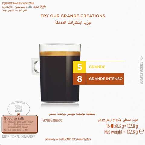 Nescafe Dolce Gusto Grand Intenso Coffee Capsule 144g