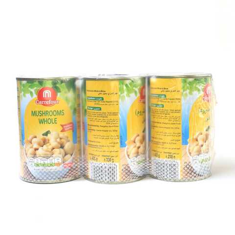 Carrefour Mushrooms Whole In Brine 425g Pack of 3