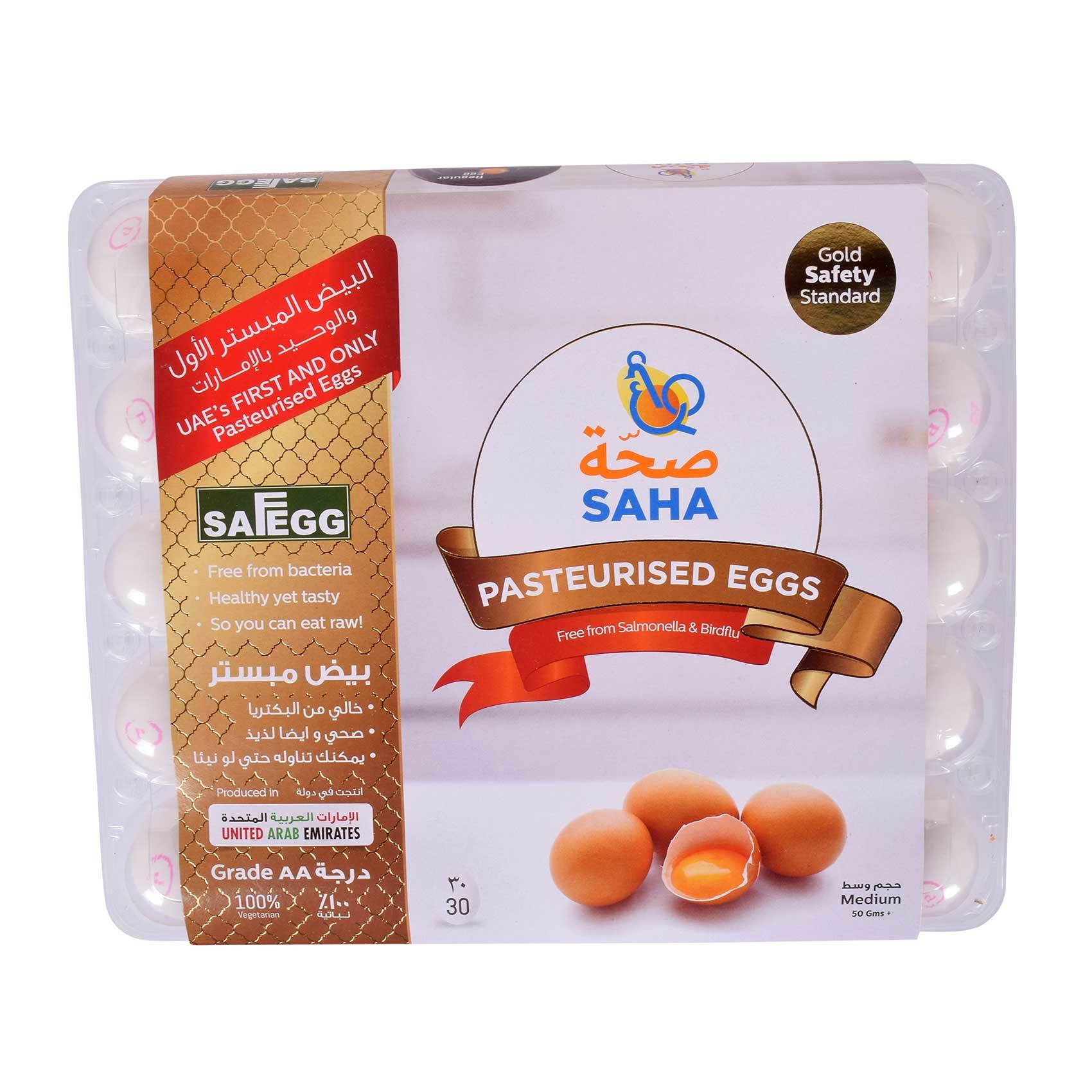 Buy Saha Dubai Pasteurized Medium White Eggs X Pack Of 30 Online Shop Fresh Food On Carrefour Uae