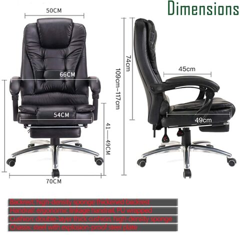 Buy Ztzk Reclining Leather Office Chair Modern Executive