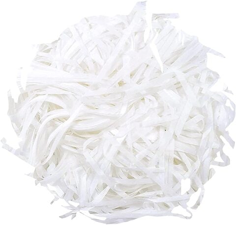 Festival, Crinkle Cut Shredded Paper, White, 4 ounces, Mardel