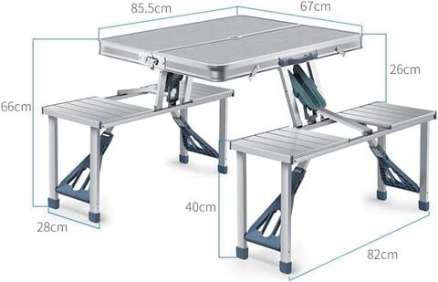 Aluminium foldable deals picnic table